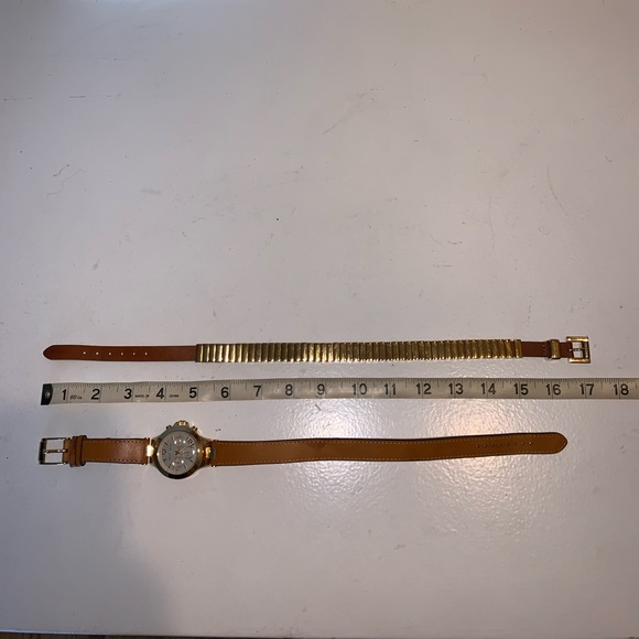 MK cognac leather & gold double wrap bracelet - Picture 8 of 8